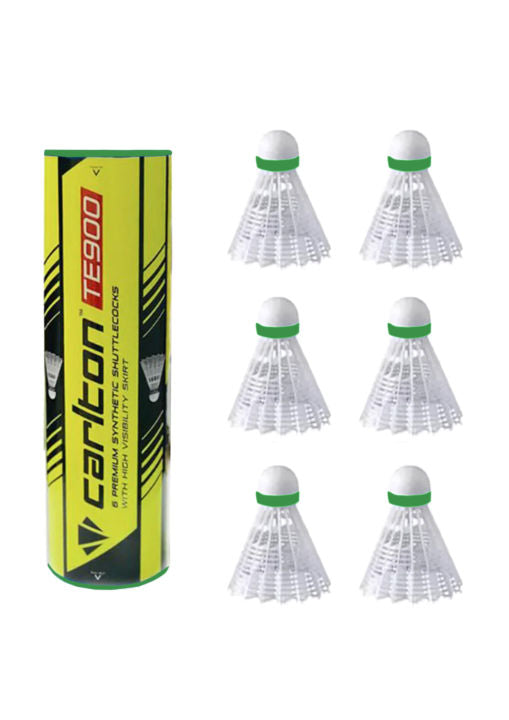Carlton TE900 Nylon Shuttlecock (Pack Of 6) - White