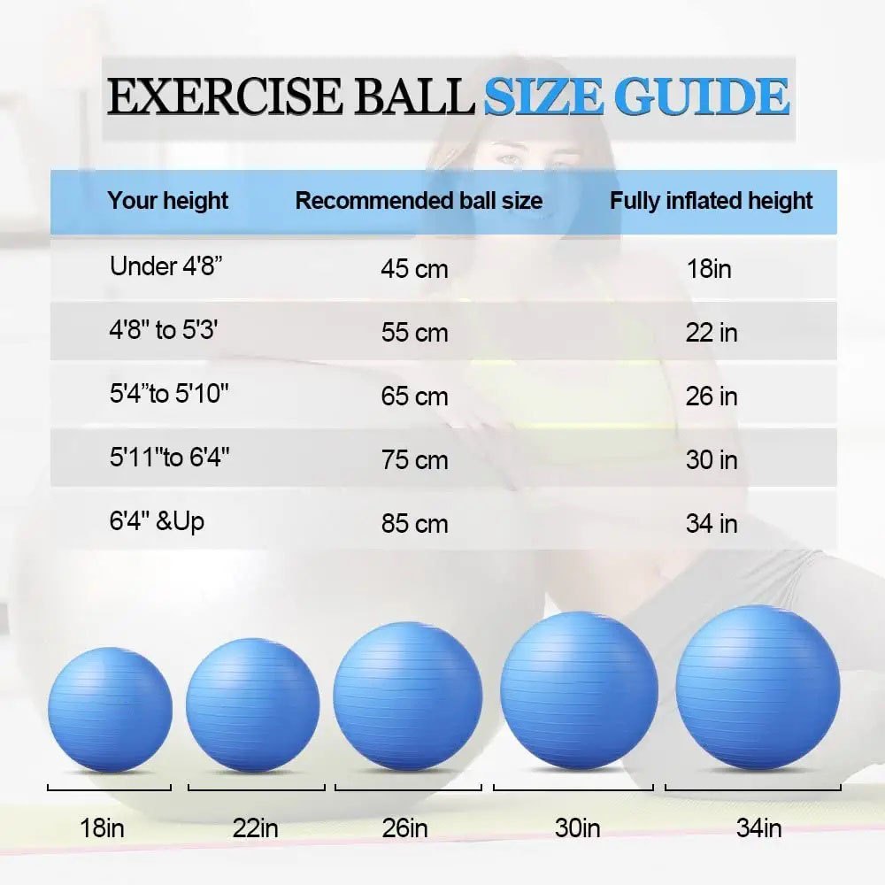 Gym Ball-55cm, 65cm, 75cm, 85cm, 100cm