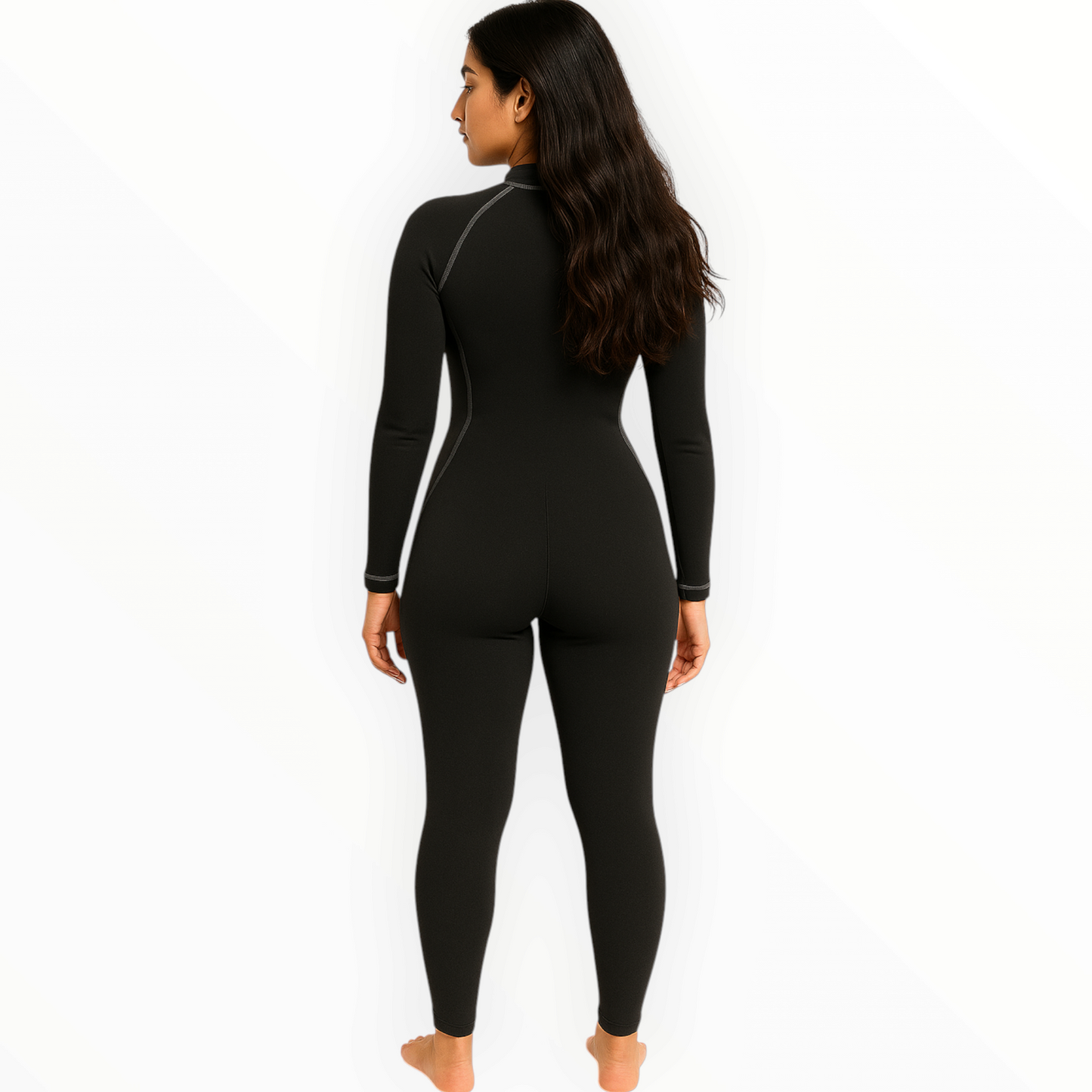 Sonecs 1Pc Full Body Swim Suit - Black/Grey