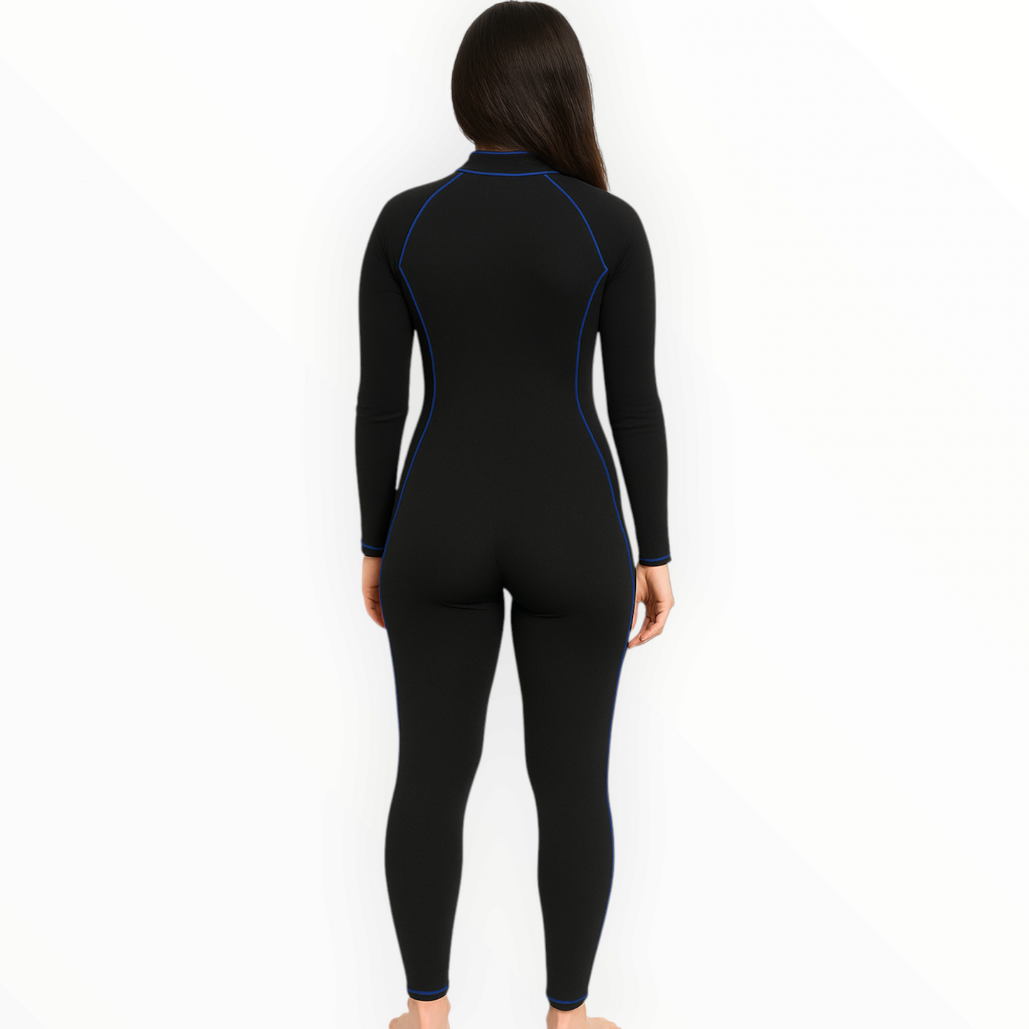 Sonecs 1Pc Full Body Swim Suit - Black/Blue