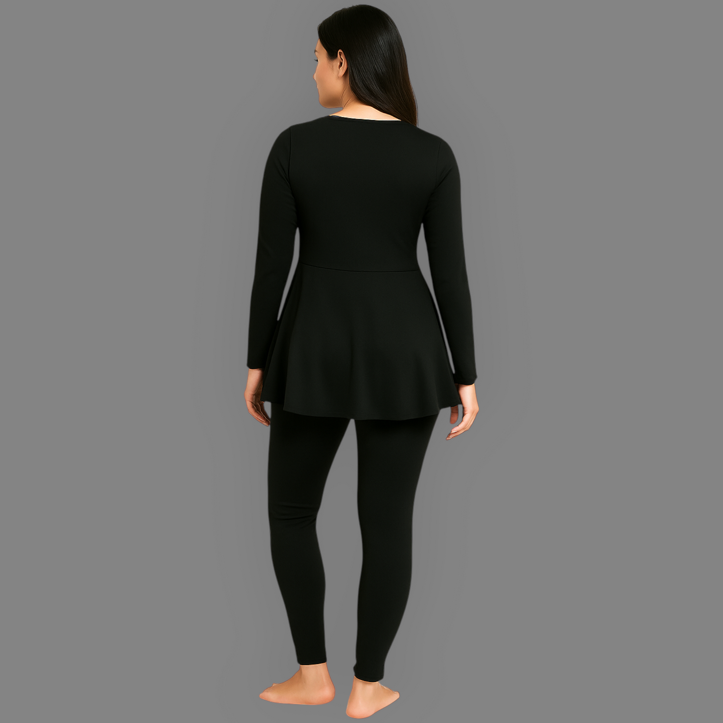 Sonecs Women Frill 2PC Swim Suits - Black
