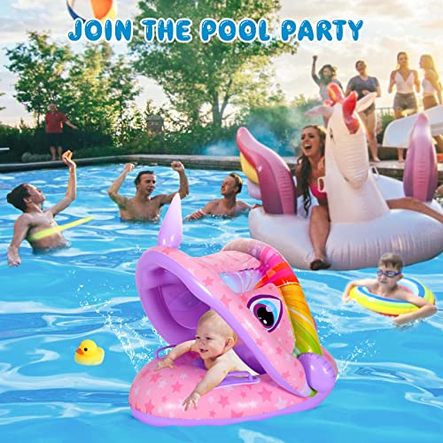 Sonecs Inflatable Swimming Floats With Canopy - (6-36 Months)