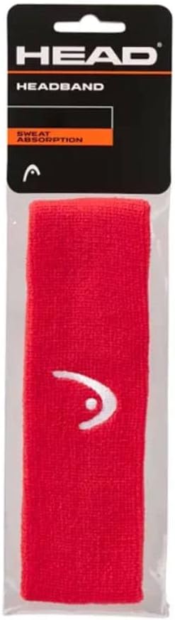 HEAD Headband - Tennis , Padel Sweatbands for Women and Men - Sweat Absorption Head Bands, Red