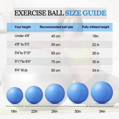 Gym Ball-55cm, 65cm, 75cm, 85cm, 100cm