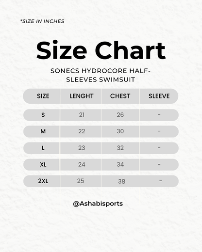 Sonecs HydroCore Half-Sleeves SwimSuit - Black