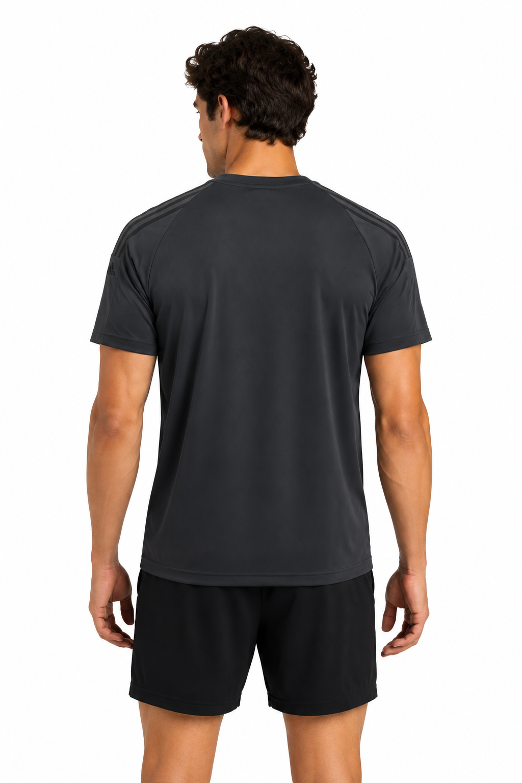 Adidas Essential 3 Stripes Premium Tshirt - Charcoal