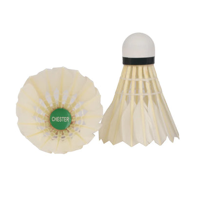Chester Feather Badminton Shuttlecock - 12 Pcs Pack
