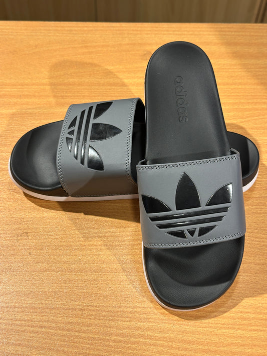 Adilettes Comfort Slides Logo - Grey