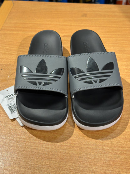 Adilettes Comfort Slides Logo - Grey