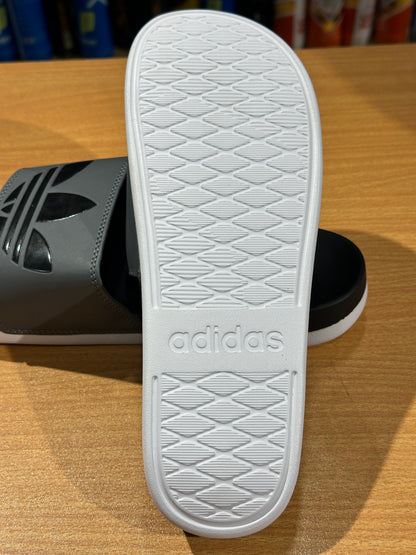 Adilettes Comfort Slides Logo - Grey