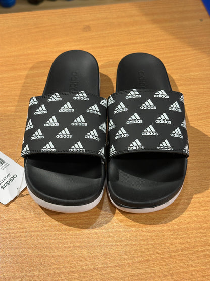 Adilettes Comfort Slides Small Logo Black Small Sizes