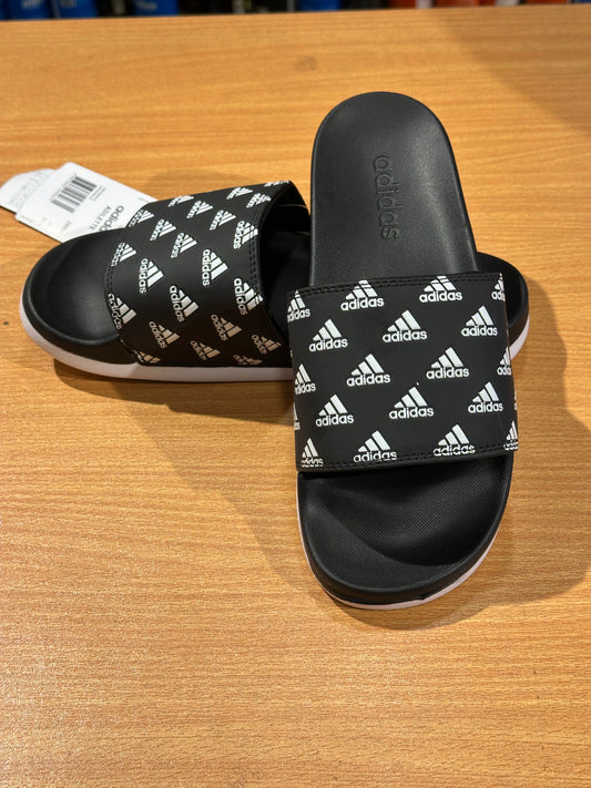 Adilettes Comfort Slides Small Logo Black Small Sizes
