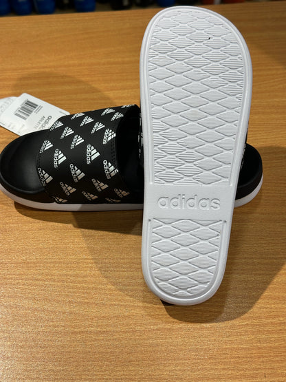 Adilettes Comfort Slides Small Logo Black Small Sizes