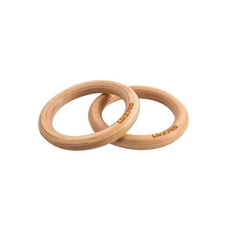 LivePro Wooden Gym Rings LP8123 – Adjustable CrossFit & Strength Training Rings
