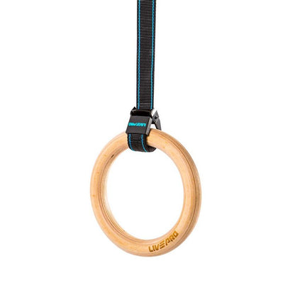 LivePro Wooden Gym Rings LP8123 – Adjustable CrossFit & Strength Training Rings