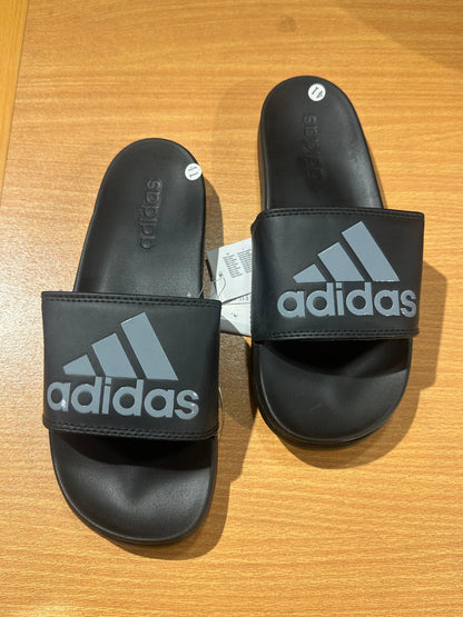 Adidas Adilettes Comfort Slides Black Grey Casual Slippers