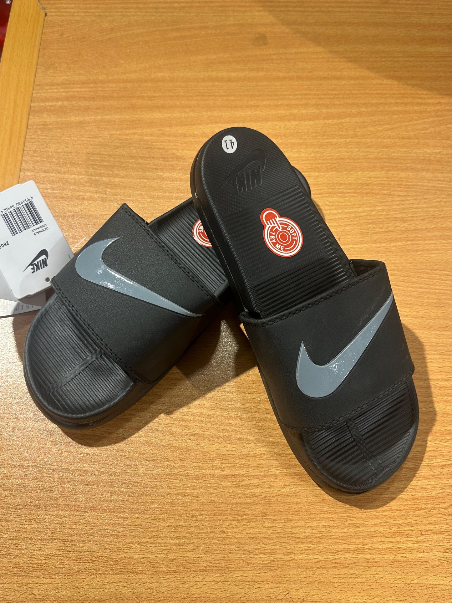Nike Adilettes Comfort Slides - Black/ Grey