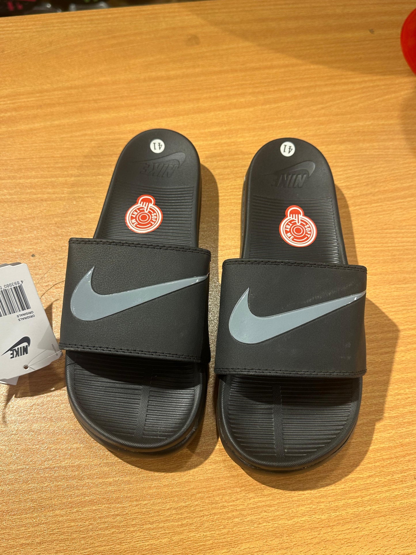 Nike Adilettes Comfort Slides - Black/ Grey