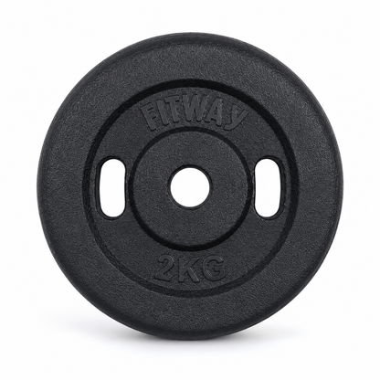 Sonecs Weight Plates (Pair) - 1Inch Bore | Rubber Coated weight Plate With Grip Handle