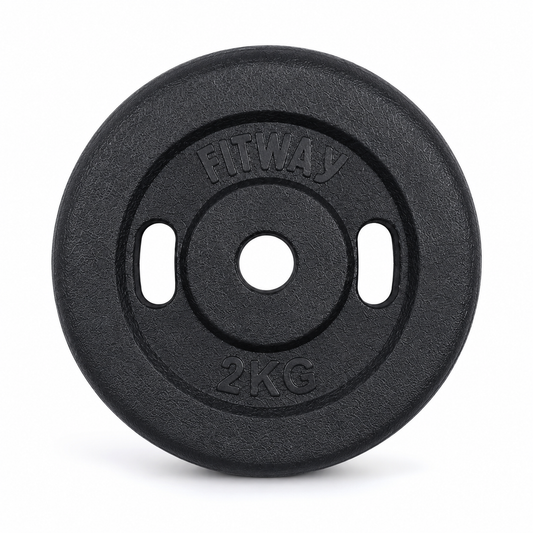 Sonecs Weight Plates (Pair) - 1Inch Bore | Rubber Coated weight Plate With Grip Handle