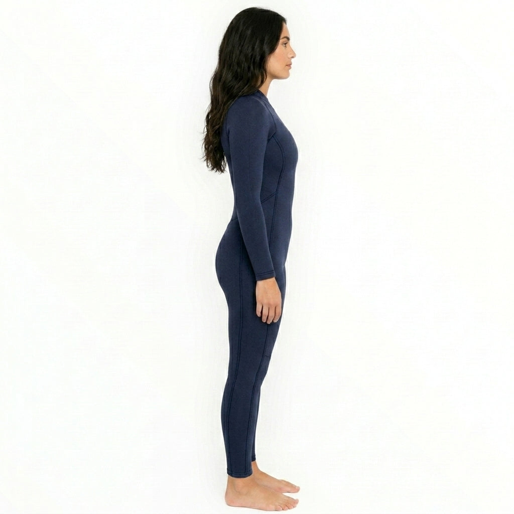 Sonecs Full Body Swim Suit Women Modest Fit - Navy Blue