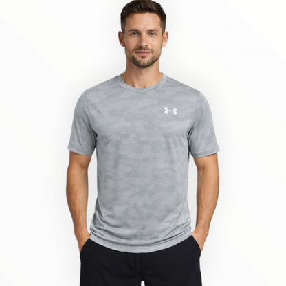 UA Men's Camo Dri-Fit T-Shirt (grey/Camo) Imported