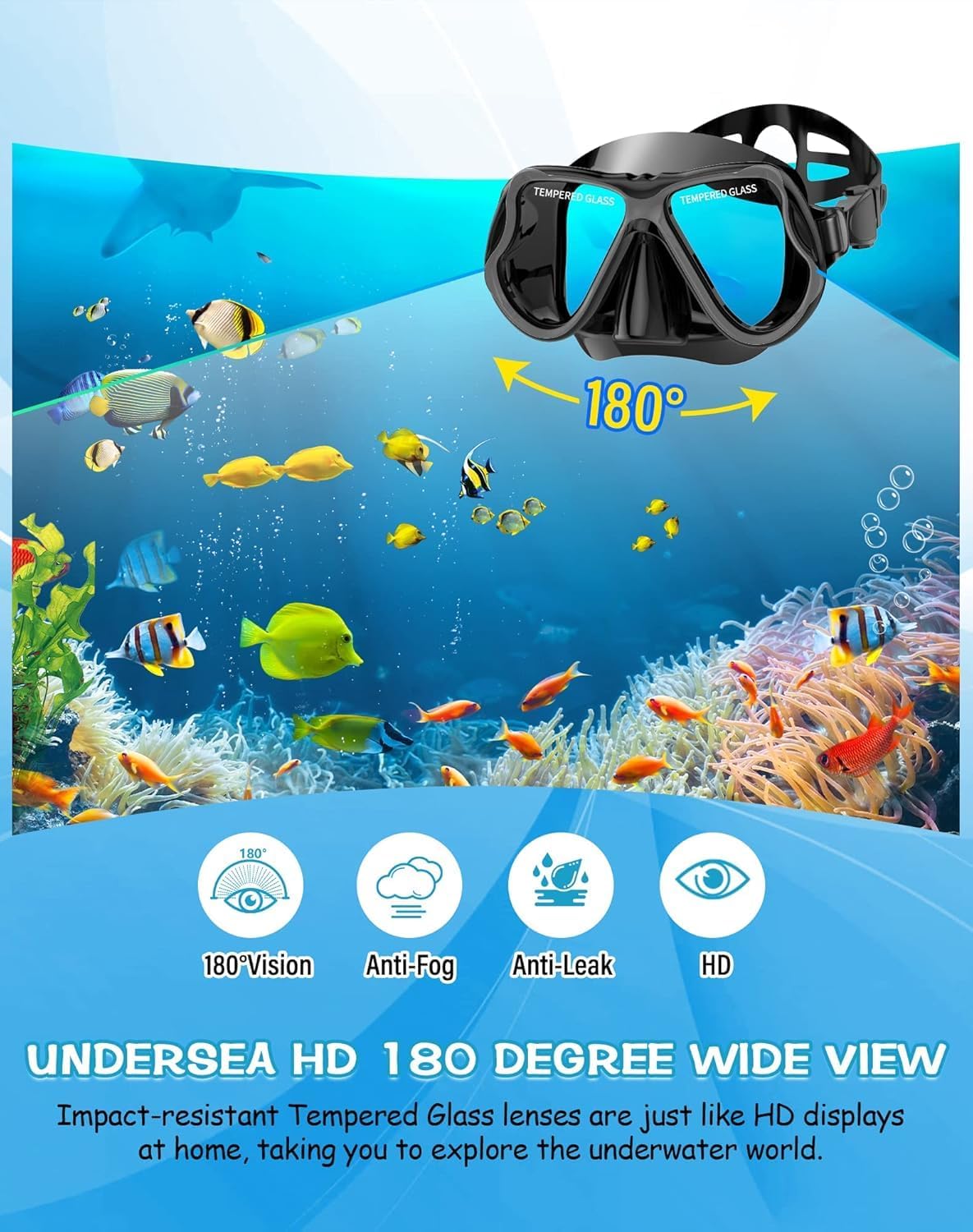 Sonecs Premium Swimming Mask & Snorkle Set