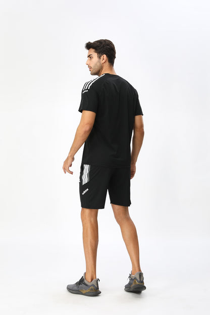 Adidas Essential 3 Stripes Premium Tshirt - Black