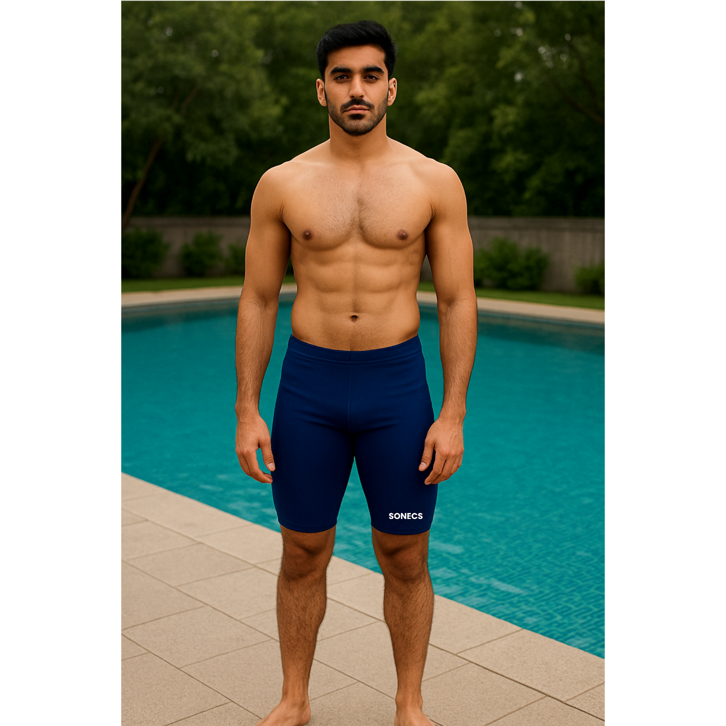 Sonecs Basic Men's  Swim Shorts/ Jammers - Blue