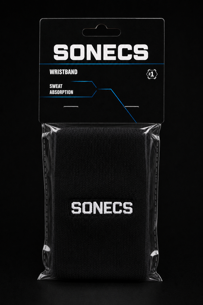 SONECS Premium Sweat Absorbent Sports Wristband - Pair
