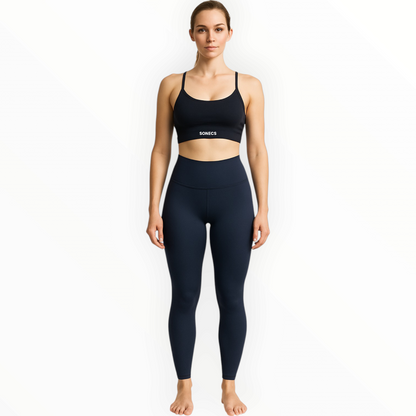 Sonecs High-Waist Workout Tights - Navy Blue