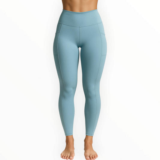 Sonecs High-Waist Workout Tights - Ice Blue