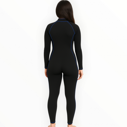 Sonecs 1Pc Full Body Swim Suit - Black/Blue