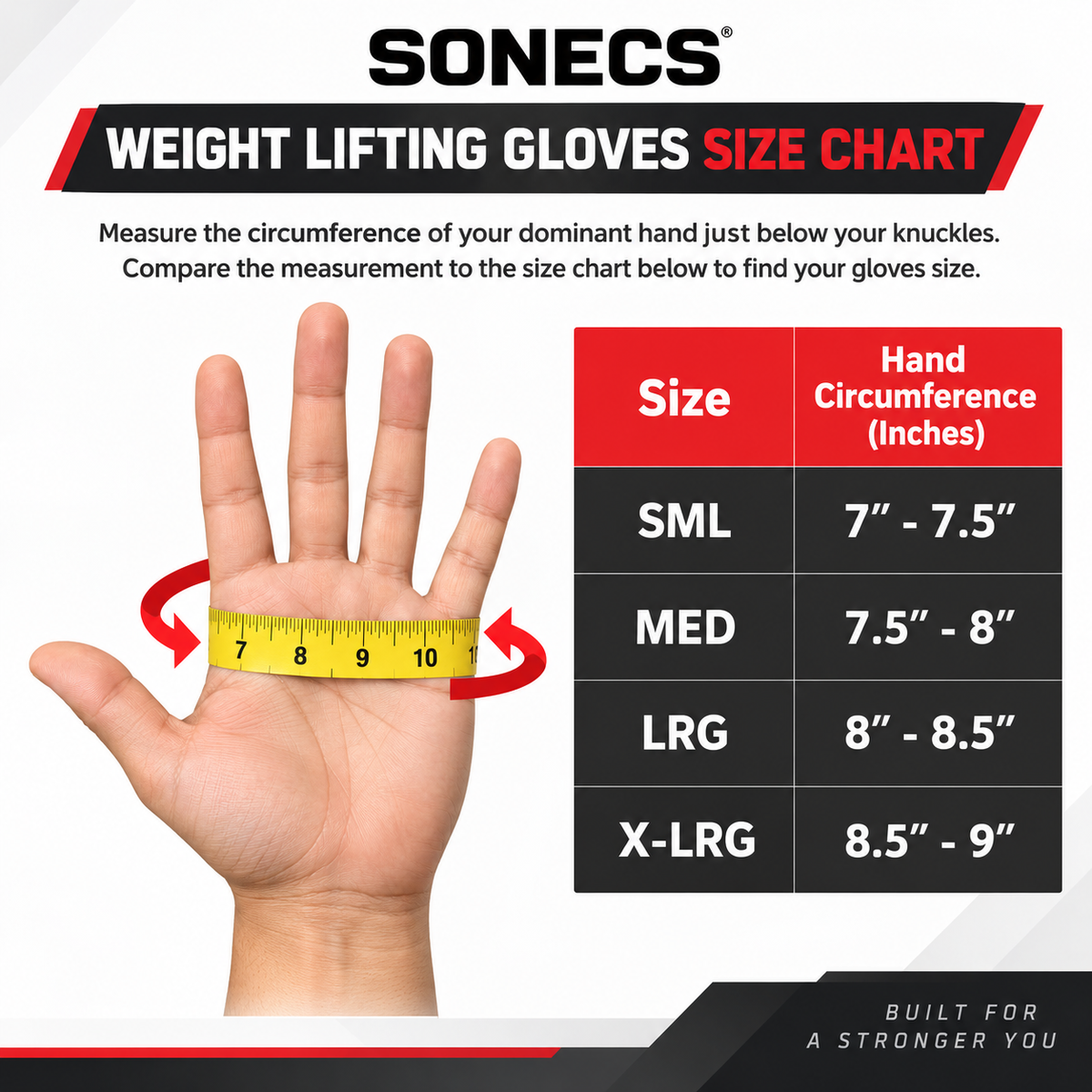 SONECS PowerGrip Pro Weight Lifting Gloves