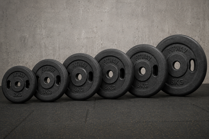 Sonecs Weight Plates (Pair) - 1Inch Bore | Rubber Coated weight Plate With Grip Handle