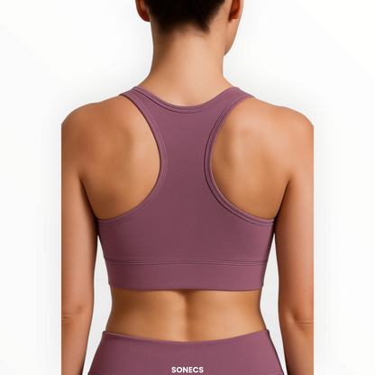 Sonecs Essential Racerback Sports Bra - Dusty Purple