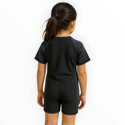 Sonecs Junior Up-to-Knee Half Swim Suit - Black/Grey