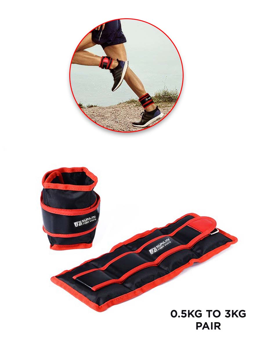 SONECS Ankle Weights | Adjustable Weighted Ankle & Wrist Weights for Fitness, Walking & Strength Training