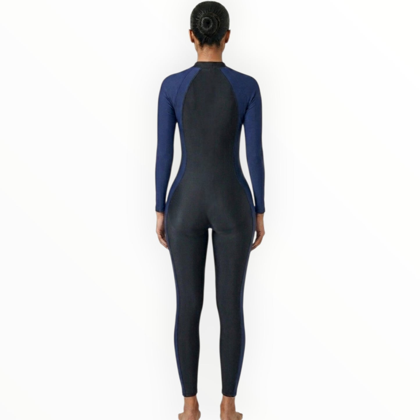 Sonecs Full Body Swim Suit for Women Blue/Black One Piece