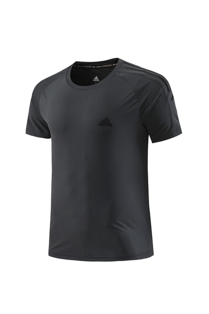 Adidas Essential 3 Stripes Premium Tshirt - Charcoal