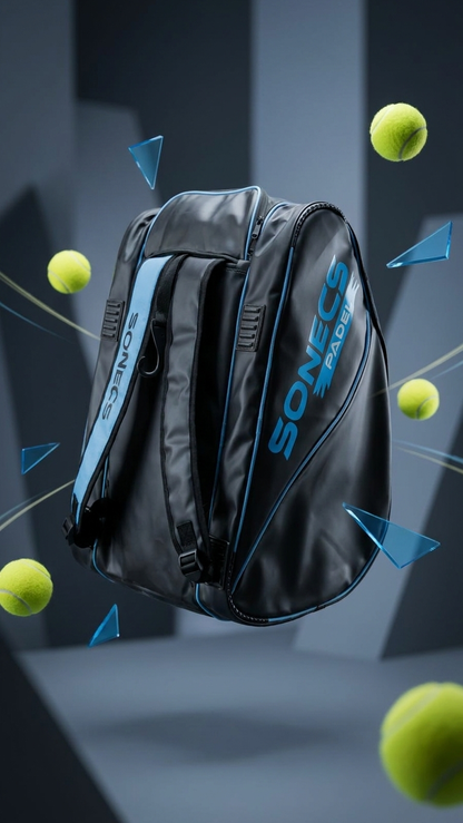 Sonecs Premium Padel Bag - Black/Light Blue