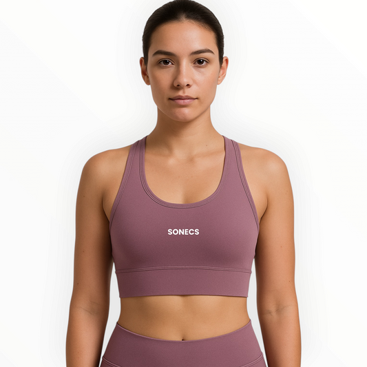 Sonecs Essential Racerback Sports Bra - Dusty Purple