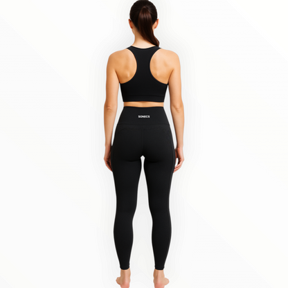 Sonecs High-Waist Workout Tights - Black