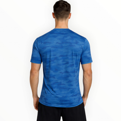 UA Men's Camo Dri-Fit T-Shirt (Blue/Camo) Imported