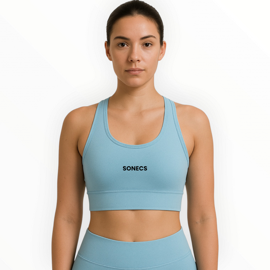 Sonecs Essential Racerback Sports Bra - Ice Blue