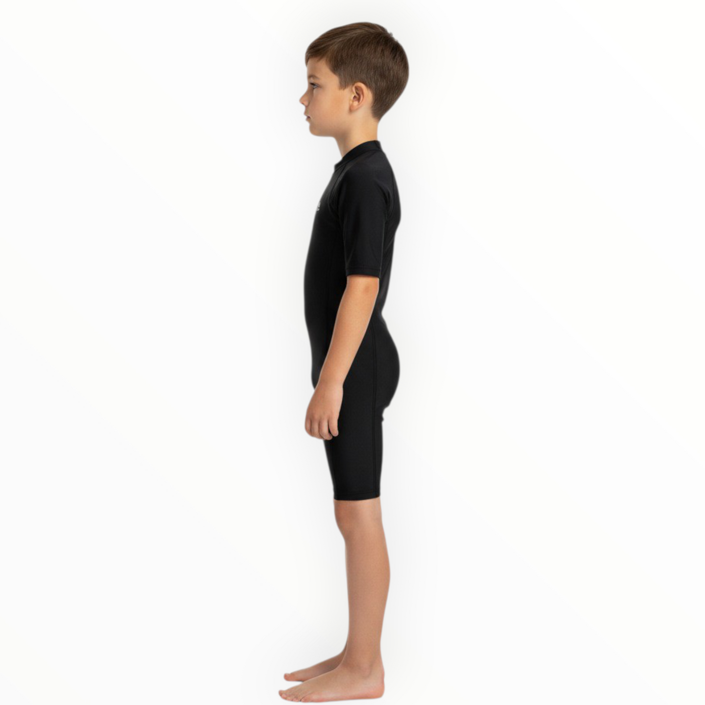 Sonecs Kids UptoKnee Swim Suit – All Black