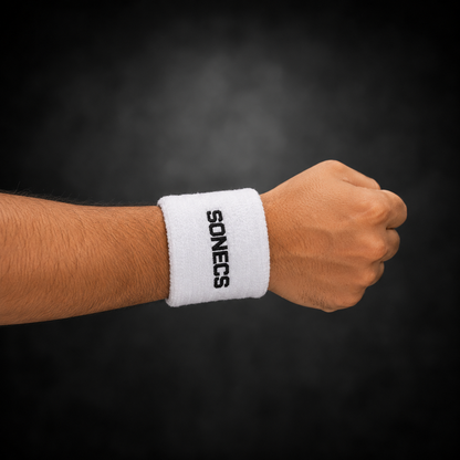 SONECS Premium Sweat Absorbent Sports Wristband - Pair