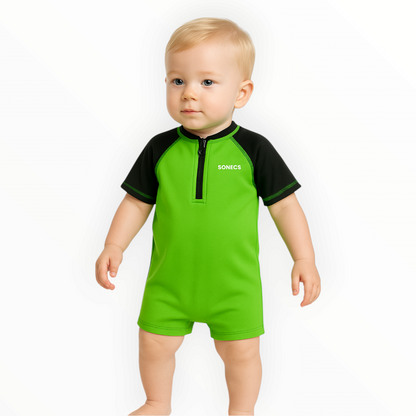 Sonecs Infants 1Pc Swim Suit (Unisex) - Green/Black