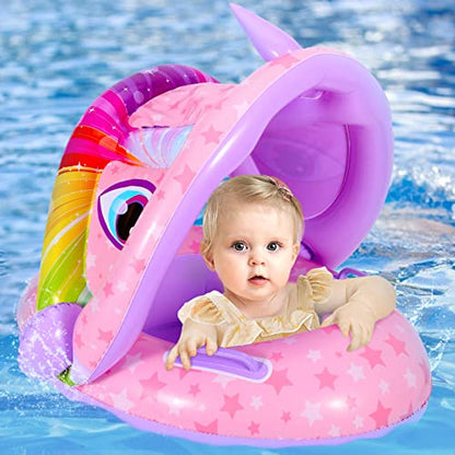 Sonecs Inflatable Swimming Floats With Canopy - (6-36 Months)