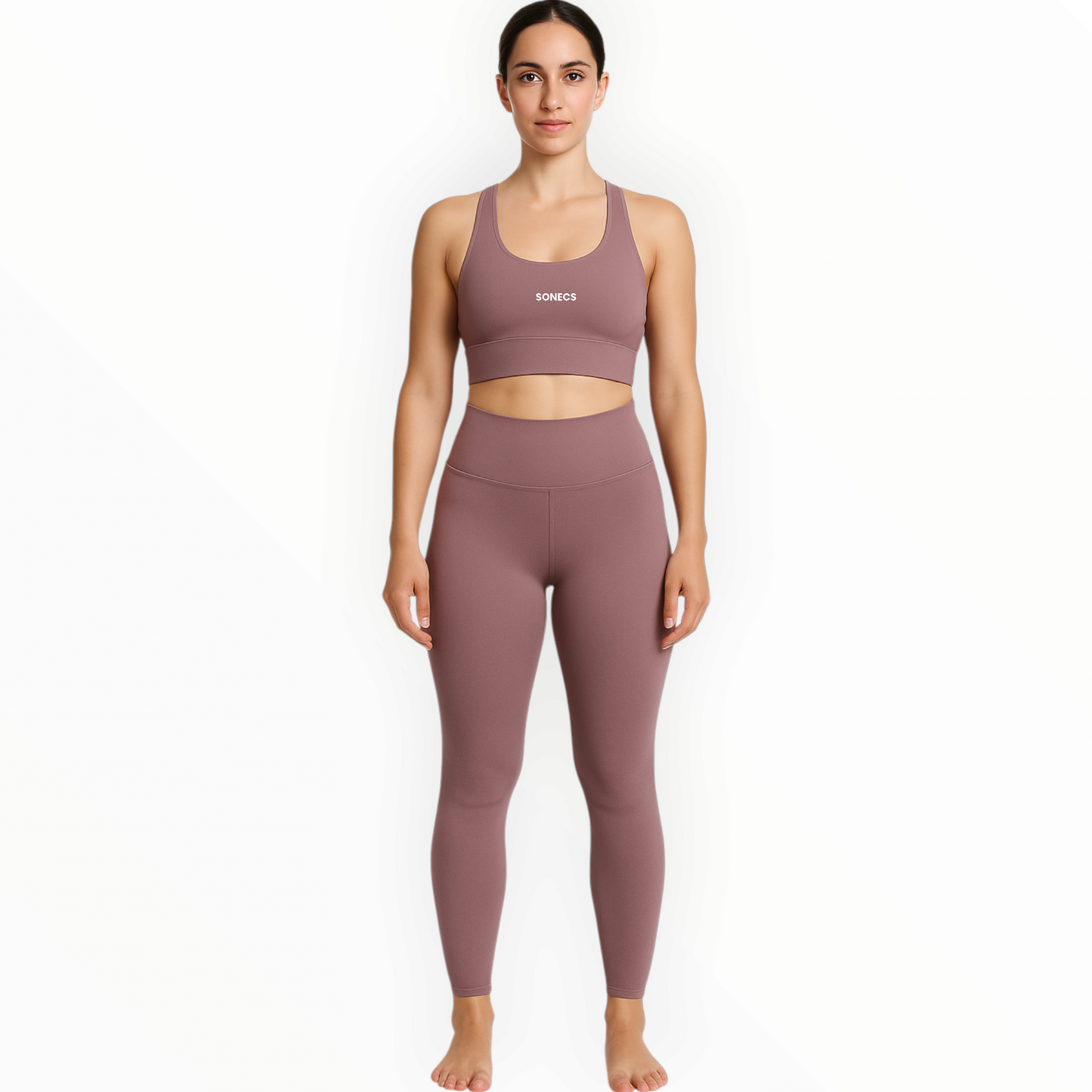 Sonecs High-Waist Workout Tights - Dusty Purple